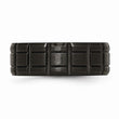 Titanium Notched Black IP-plated 8mm Brushed and Polished Band