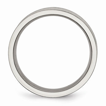 Titanium Grooved Yellow IP-plated 6mm Brushed & Polished Band