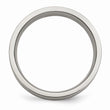 Titanium Flat 6mm Sterling Silver Inlay Brushed Band