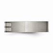 Titanium Flat 6mm Sterling Silver Inlay Brushed Band