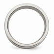 Titanium Flat 8mm Sterling Silver Inlay Brushed Band
