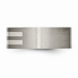Titanium Flat 8mm Sterling Silver Inlay Brushed Band