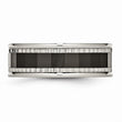 Titanium w/Sawtooth Accent/Polished Black Ceramic Center 8mm Band