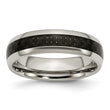 Titanium Polished w/Black Carbon Fiber Inlay 6mm Band