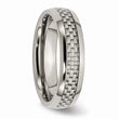 Titanium Polished Grey Carbon Fiber Inlay 6mm Band
