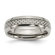 Titanium Polished Grey Carbon Fiber Inlay 6mm Band