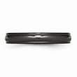 Titanium Black Ti Domed 4mm Polished Rounded Edge Band