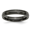 Titanium Black Ti Domed 4mm Polished Rounded Edge Band