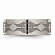Titanium Flat 8mm Laser Design Polished Band