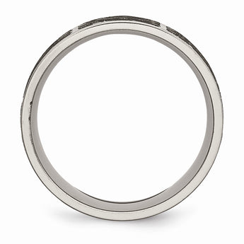 Titanium Flat 8mm Laser Design Polished Band