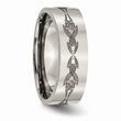 Titanium Flat 8mm Laser Design Polished Band