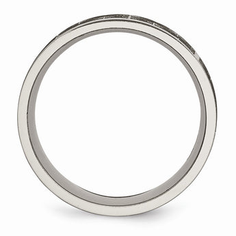 Titanium Flat 8mm Laser Design Polished Band