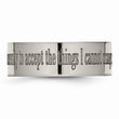 Titanium Flat 8mm Laser Design Polished Band