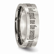 Titanium Flat 8mm Laser Design Polished Band