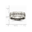 Titanium Flat 8mm Laser Design Polished Band