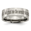 Titanium Flat 8mm Laser Design Polished Band