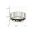 Titanium Flat 8mm Polished Band