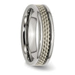 Titanium Polished w/Carbon Fiber Inlay 6mm Band