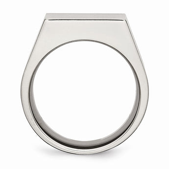 Titanium Polished and Brushed Signet Ring