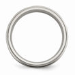 Titanium Brushed/Polished 0.05ct. Diamond Rounded Edge Band