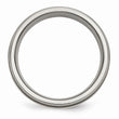 Titanium with Sterling Silver Inlay Polished 1/4ct. tw. Diamond Band
