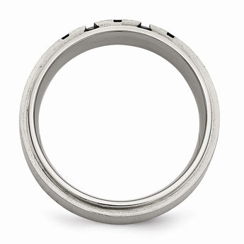 Titanium Polished/Brushed IP-plated 0.15ct. Diamond 9mm Band