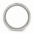 Titanium Brushed Diamond Cross Flat Band