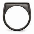 Titanium Black Ti Polished Blue Anodized Stripe Ring