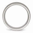 Titanium Polished Textured Ring