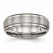 Titanium Brushed and Polished Ridged Edge Ring