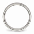 Titanium Polished Diamond Cut Ring