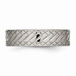 Titanium Polished Textured Ring