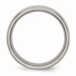 Titanium Concave 8mm Polished Beveled Edge Band