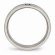 Titanium Polished Flat Comfort Back CZ Ring