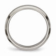 Titanium Polished Grooved Comfort Back Ring