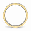Titanium Polished Yellow IP Grooved Comfort Back Ring