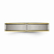 Titanium Polished Yellow IP Grooved Comfort Back Ring