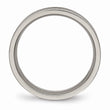 Titanium Polished Grooved Comfort Back Ring