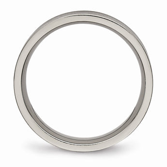 Titanium Polished Grooved Comfort Back Ring