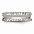 Titanium Polished with CZ Ring