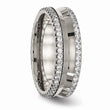 Titanium Polished with CZ Ring