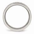 Titanium Polished with CZ Ring