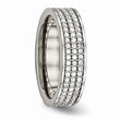 Titanium Polished with CZ Ring