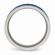 Titanium Polished w/ Blue Carbon Fiber Inlay Band