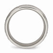 Titanium Polished w/Satin Hammered Center Grooved Ring