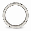 Titanium Polished Grooved Ring