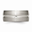 Titanium Grooved 10mm Brushed and Polished Band