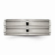 Titanium Grooved 8mm Polished Band
