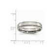 Titanium Ridged Edge 5mm Polished Band