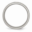 Titanium Ridged Edge Greek Key Design 6mm Satin/Polished Band
